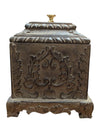 Decorative Rectangular Lidded Box with Ornate Relief Design