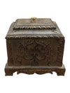Decorative Rectangular Lidded Box with Ornate Relief Design