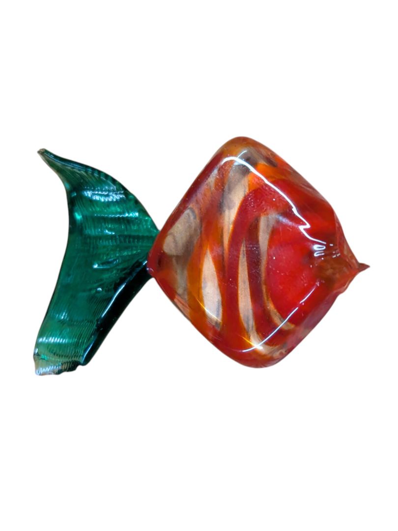 Murano Style Art Glass Candy Bowl w/ Accents