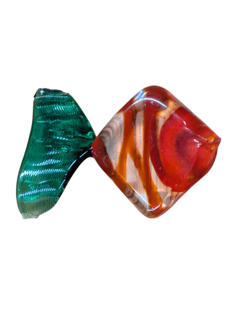 Murano Style Art Glass Candy Bowl w/ Accents