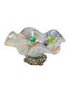 Murano Style Art Glass Candy Bowl w/ Accents