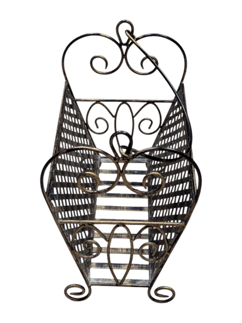 Decorative Wrought Iron Magazine Holder