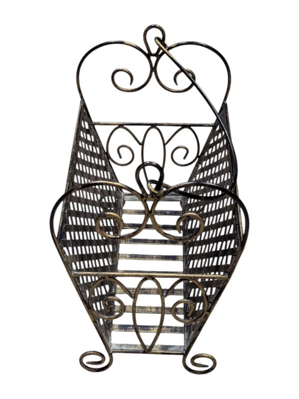 Decorative Wrought Iron Magazine Holder