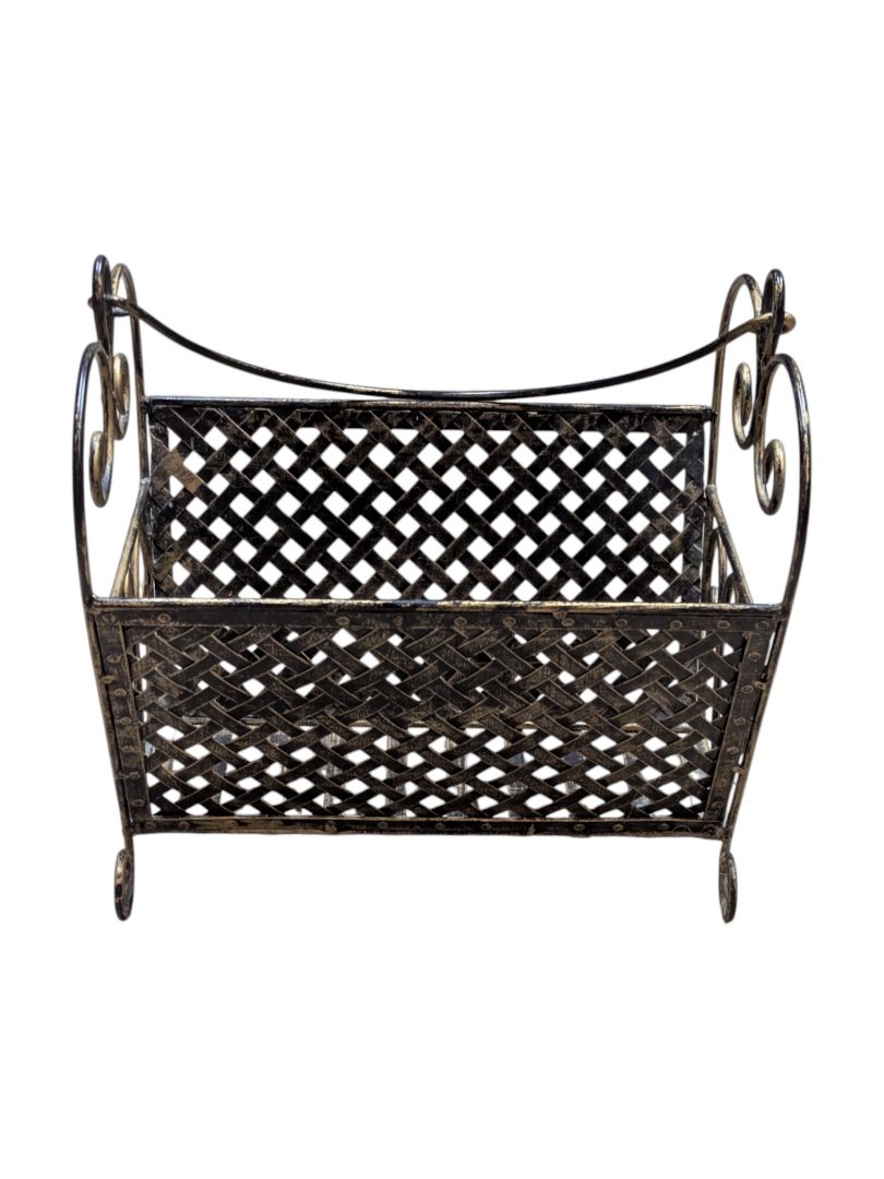 Decorative Wrought Iron Magazine Holder
