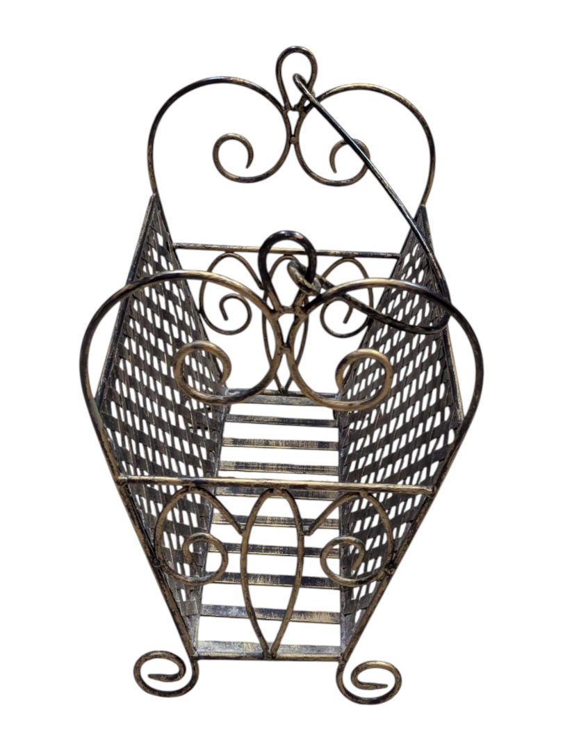Decorative Wrought Iron Magazine Holder