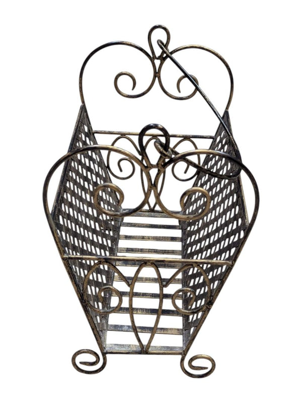 Decorative Wrought Iron Magazine Holder