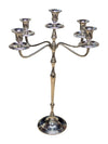Five-Arm Silver-Tone Candelabra