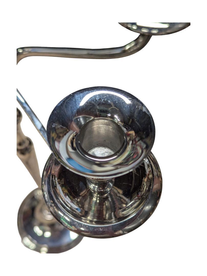 Five-Arm Silver-Tone Candelabra
