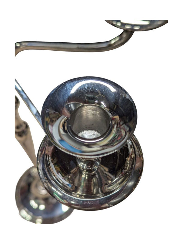 Five-Arm Silver-Tone Candelabra