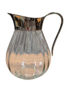 Glass Bowl & Pitcher Set with Silver-Tone Trim (3pc)