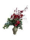 Decorative Vase with Faux Floral Arrangement