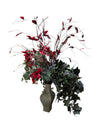 Decorative Vase with Faux Floral Arrangement
