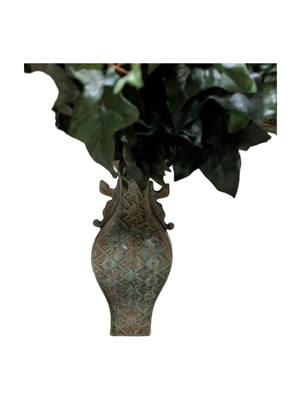 Decorative Vase with Faux Floral Arrangement