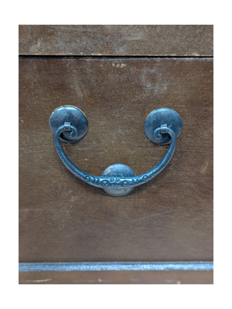 Hand Painted Palm Tree Chest w/ Faux Leather Pattern