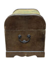 Hand Painted Palm Tree Chest w/ Faux Leather Pattern