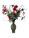 Faux Floral Arrangement with Lilies in Vase