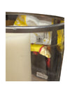 Large Metal and Glass Hurricane Candle Holder w/ Pillar Candle