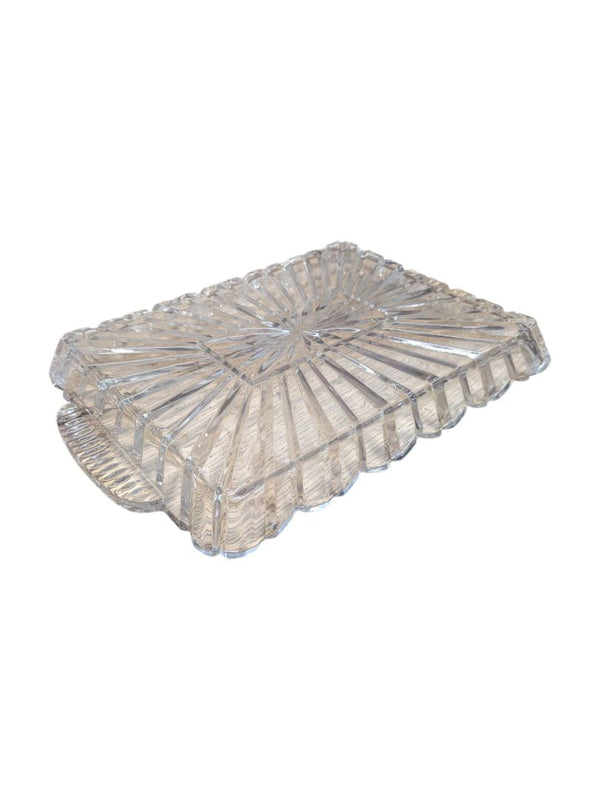 Pressed Glass Rectangular Serving Tray