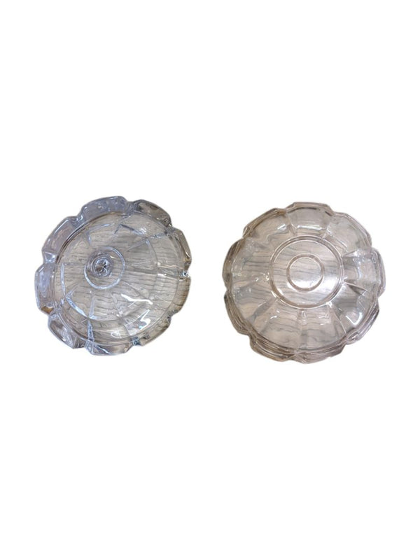 Crystal Glass Trinket Jars and Dish (Set of 4)