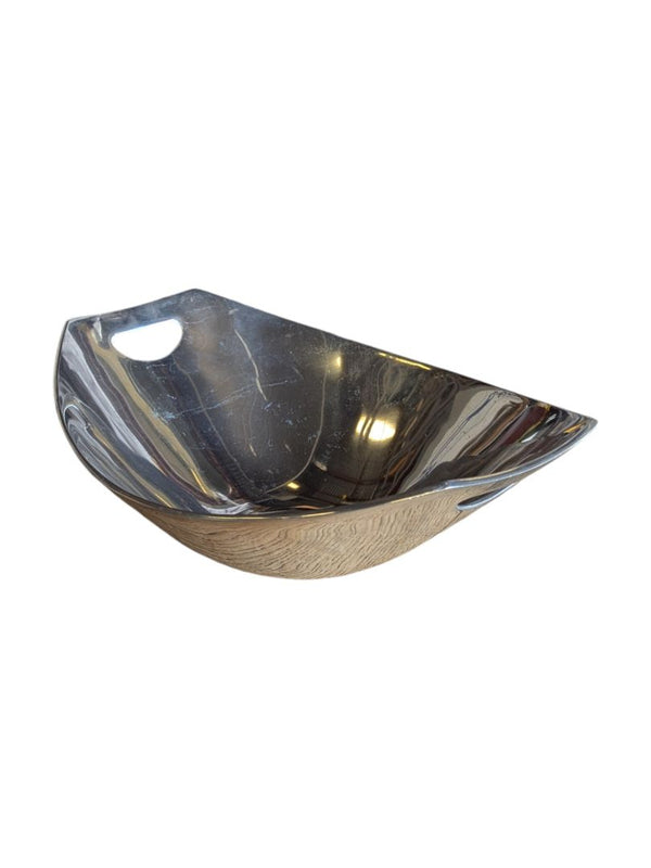 Dansk JHQ Large Metal Canoe Bowl w/ Handle 16''