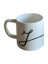 Indigo Script Mono Mugs M&J (Set of 2)
