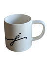 Indigo Script Mono Mugs M&J (Set of 2)