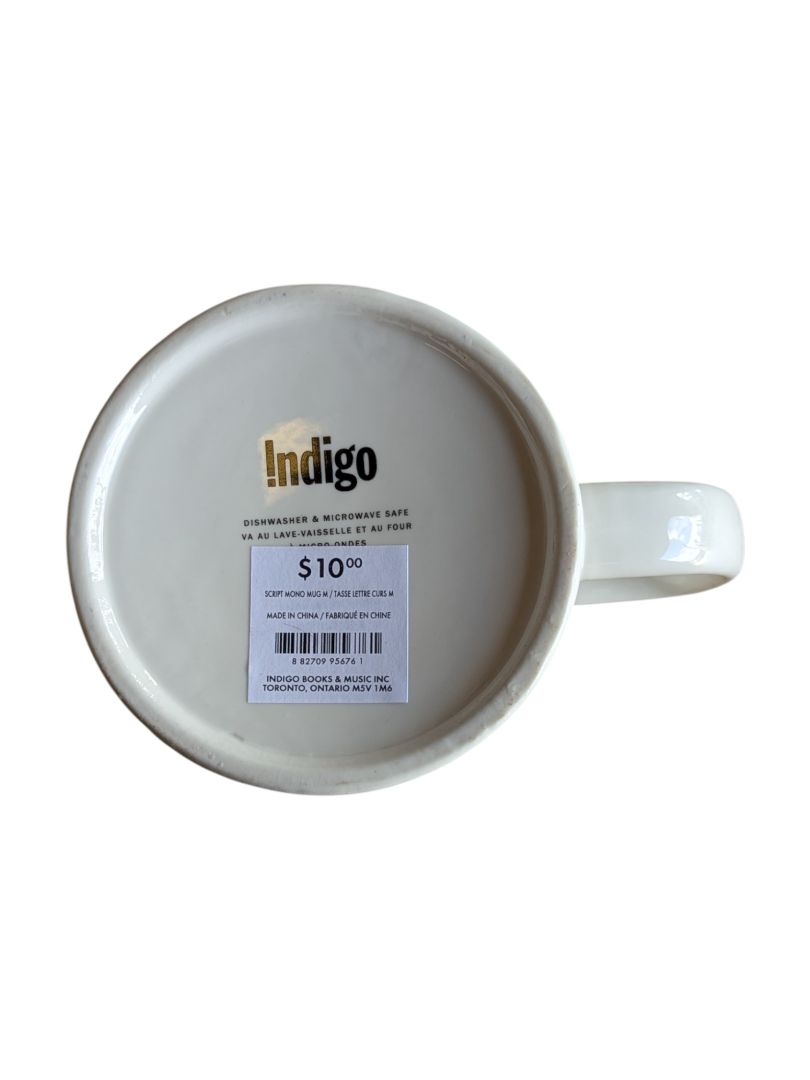 Indigo Script Mono Mugs M&J (Set of 2)