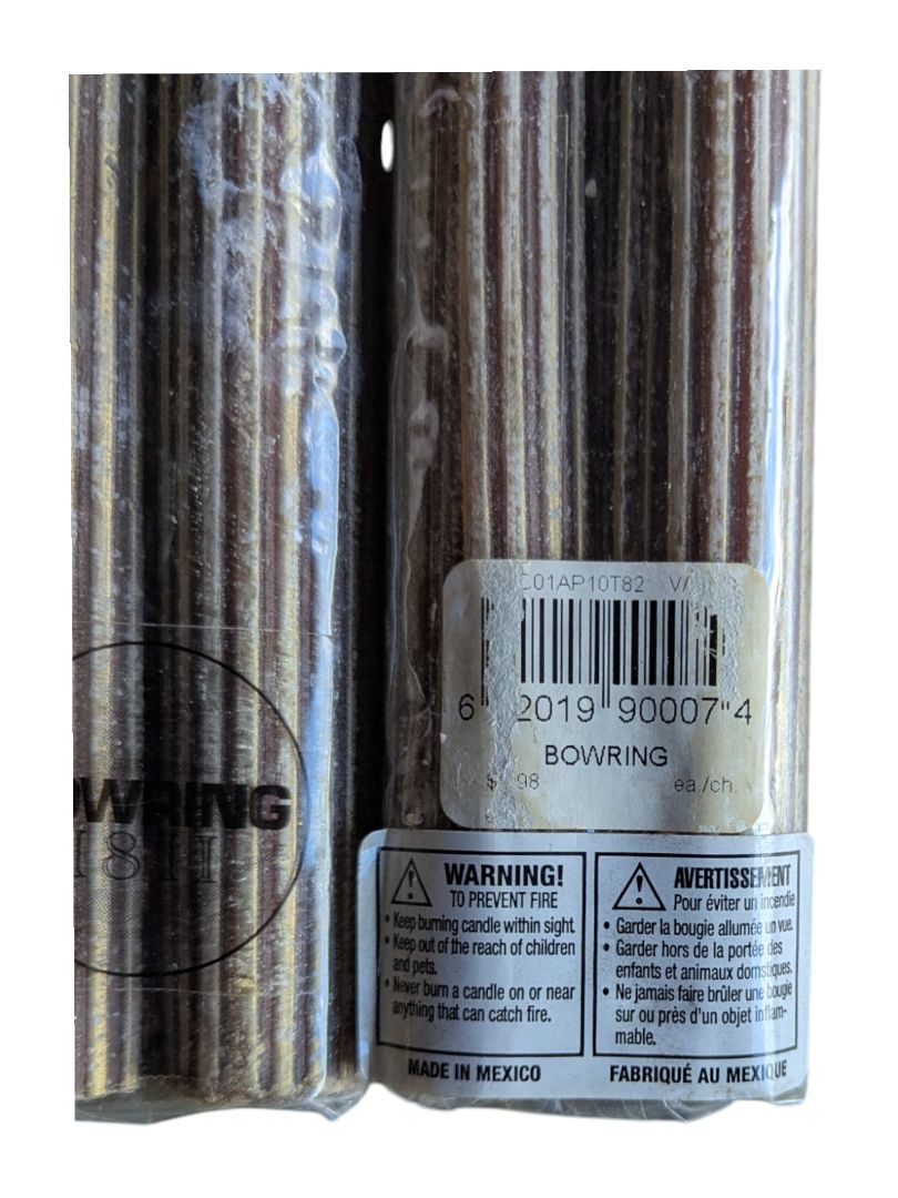 Bowring Metallic Taper Candles (Set of 2)
