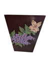 Hand-Painted Wooden Floral Bucket with Faux Fruit & Flowers