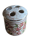 Floral Ceramic Bathroom Accessory Set