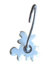 White Floral Curtian/Bathroom Hooks (set of 12)