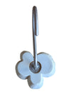 White Floral Curtian/Bathroom Hooks (set of 12)