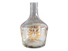 Vintage Hand-Painted Gold Floral Design Glass Decanter & Goblets (7 pc)