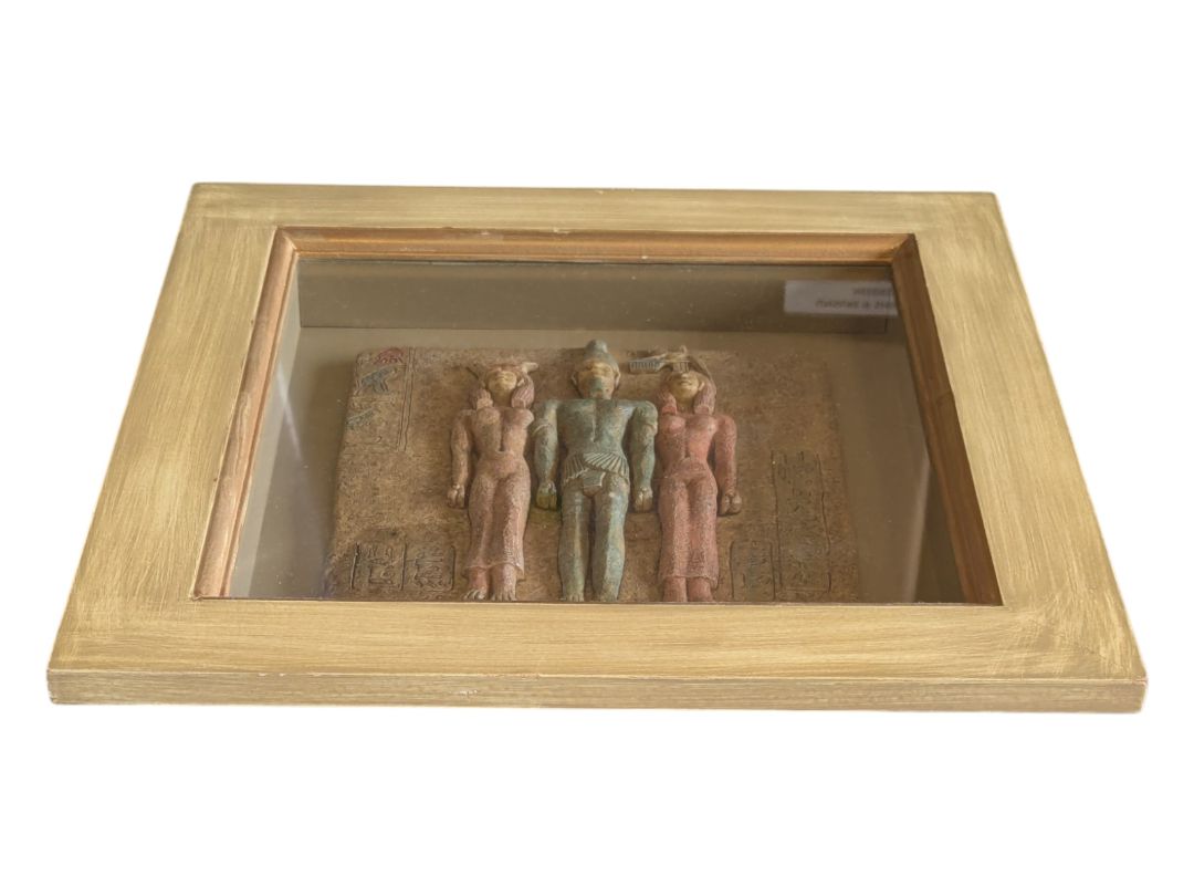 Framed Egyptian Relief Wall Art Pharaoh & Goddesses
