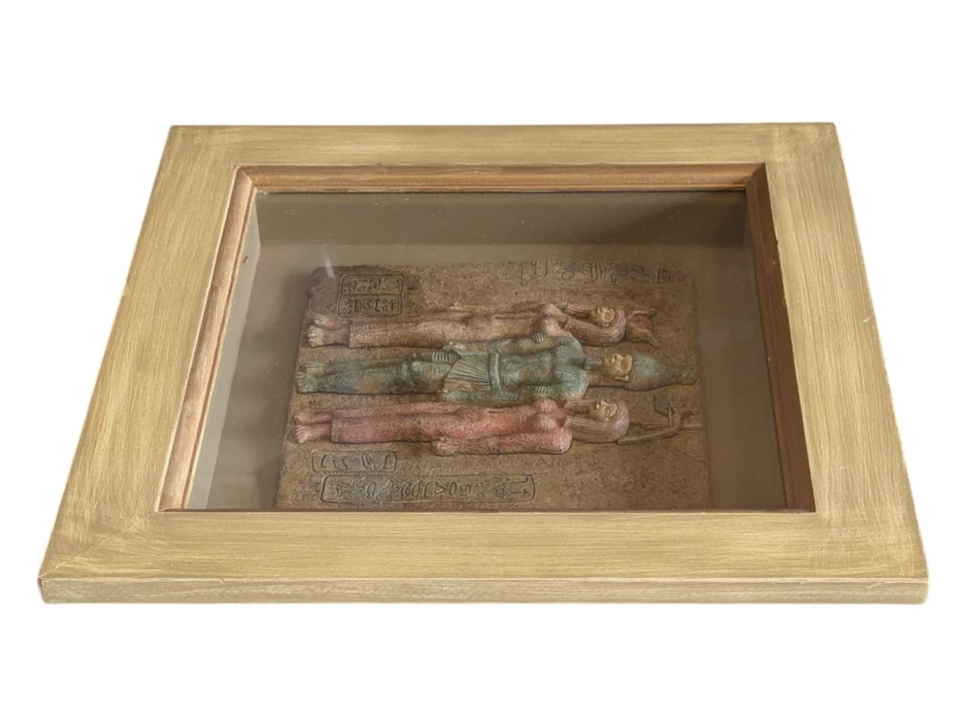 Framed Egyptian Relief Wall Art Pharaoh & Goddesses