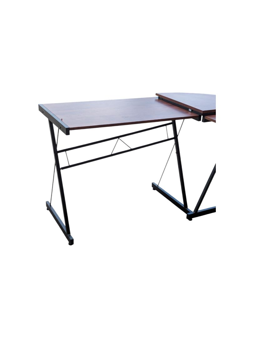 L-Shaped Corner Desk with Bookshelf