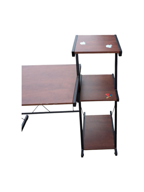 L-Shaped Corner Desk with Bookshelf