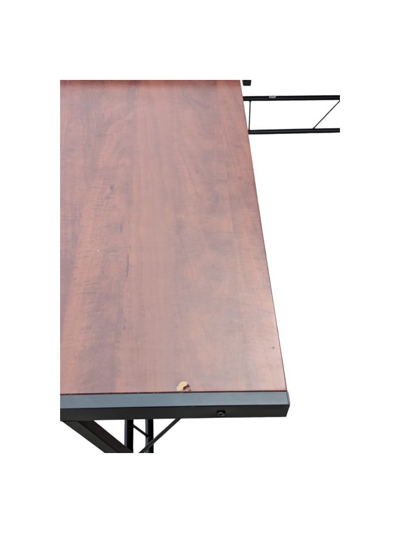 L-Shaped Corner Desk with Bookshelf