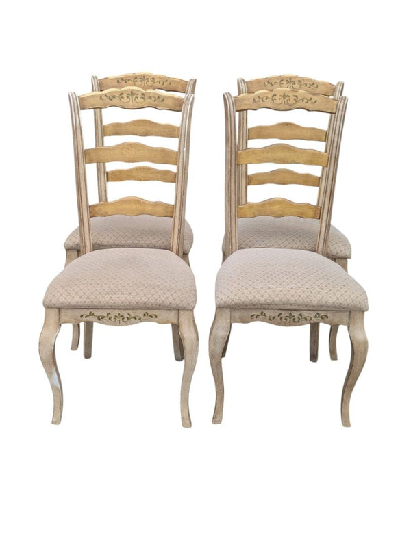 set of 4 vintage French Provincial dining chairs