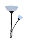 Black Floor Lamp with Adjustable Reading Light