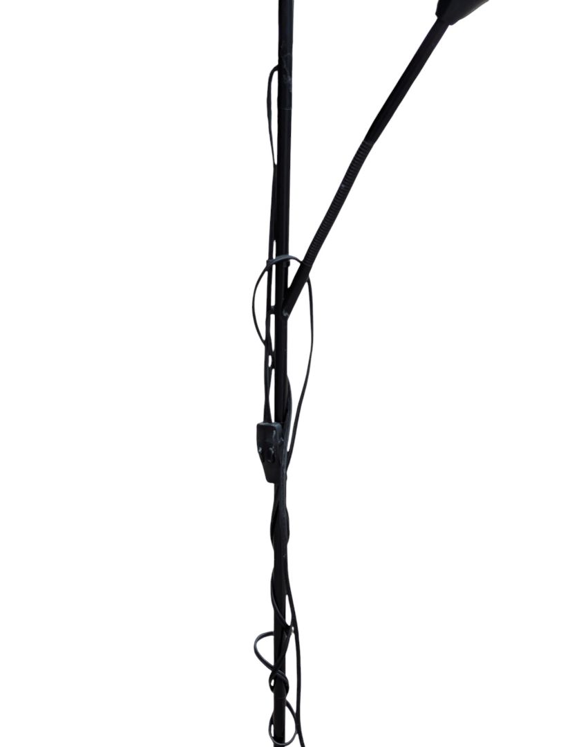 Black Floor Lamp with Adjustable Reading Light