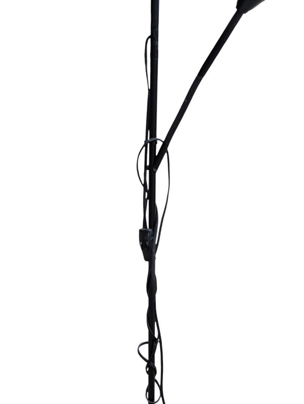 Black Floor Lamp with Adjustable Reading Light
