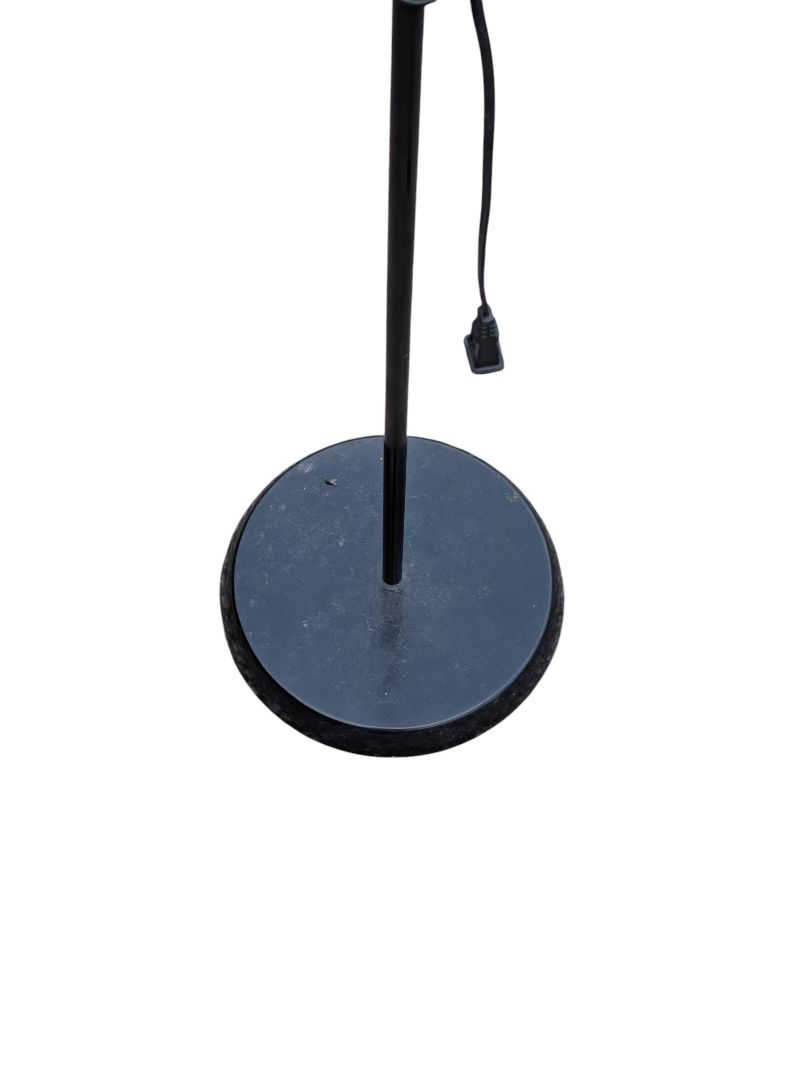Black Floor Lamp with Adjustable Reading Light