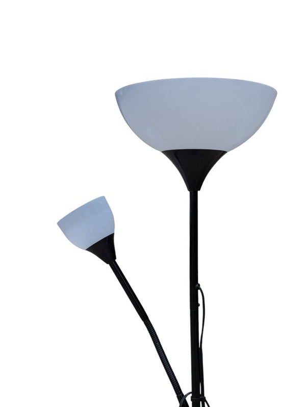 Black Floor Lamp with Adjustable Reading Light