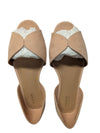 Penn. Penningtons Nude Suede-Look Block Heel Flats - Size 8W