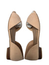 Penn. Penningtons Nude Suede-Look Block Heel Flats - Size 8W