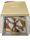 Michael Kors Giovanna Wedge Sandals - Size 8M, Tan Leather