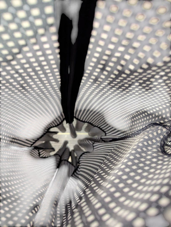 Michael Kors Geometric Print Long-Sleeve Dress (Women’s, Size Medium)