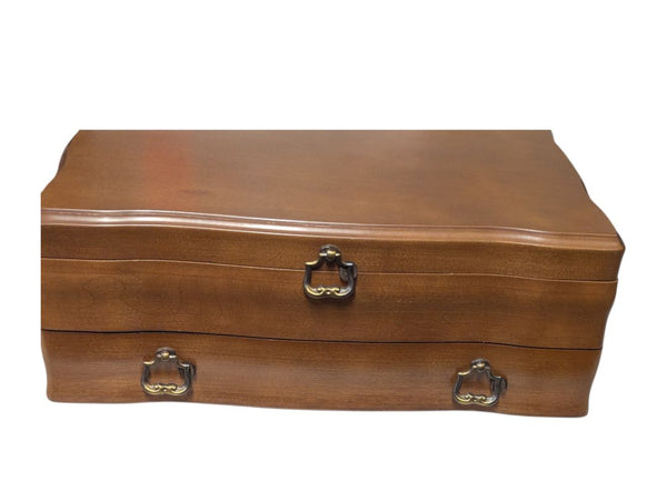 Vintage Silver-Plated Flatware Set in Wooden Chest