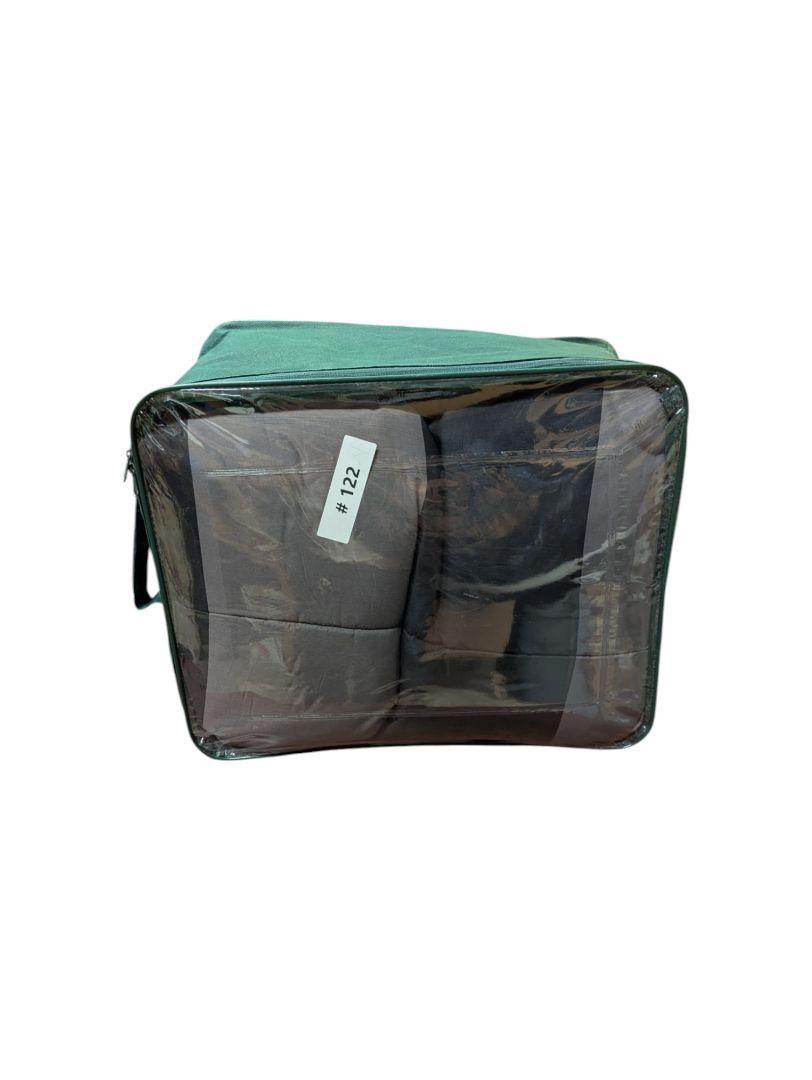 Grey and Black Striped Twin Comforter